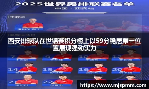 西安排球队在世锦赛积分榜上以59分稳居第一位置展现强劲实力
